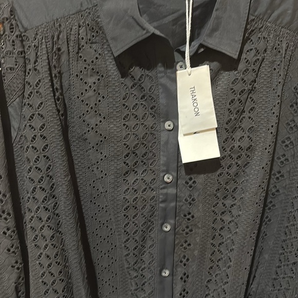 Thakoon eyelet button up tunic dress size 2. NWT - Picture 3 of 6